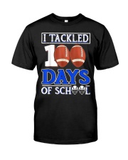 I Tackled 100 Day Of School Football Boy 100th Day Of School Classic T-Shirt front