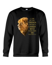 Philippians 4 13 Religious Lion Verses Funny Christian Gift T-Shirt Crewneck Sweatshirt tile