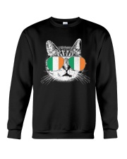 Irish American Flag Ireland Flag ST PATRICKS DAY Gift Cat Premium T-Shirt Crewneck Sweatshirt tile