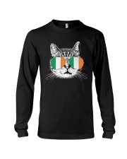 Irish American Flag Ireland Flag ST PATRICKS DAY Gift Cat Premium T-Shirt Long Sleeve Tee tile