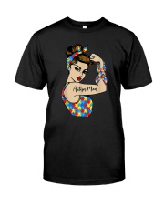 Autism Mom Unbreakable Rosie The Riveter Strong Woman Power T-Shirt Premium Fit Mens Tee tile