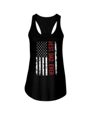Best dad ever US american flag gift for father's day Short Sleeve T-Shirt Ladies Flowy Tank tile