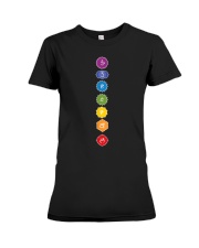 Yoga Chakra graphic Lotus Zen Hippie 7 Chakras T-Shirt Premium Fit Ladies Tee tile