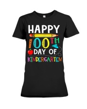100 Days Of Kindergarten - Happy 100th Day Of School Gift Premium Fit Ladies Tee tile