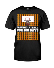 100 Days Of School Basketball 100th Day Balls Gift For Boys Premium Fit Mens Tee tile