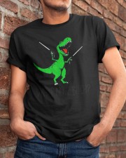 T-Rex Dinosaur What Now Bitch Funny Tyrannosaurus Rex T-Shirt Classic T-Shirt apparel-classic-tshirt-lifestyle-26