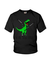 T-Rex Dinosaur What Now Bitch Funny Tyrannosaurus Rex T-Shirt Youth T-Shirt tile
