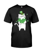 Cat Leprechaun T-Shirt Cat Lover Shamrock St Patrick's Day T-Shirt Classic T-Shirt front