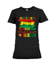 Juneteenth Celebrating Black Freedom 1865 African American T-Shirt Premium Fit Ladies Tee tile