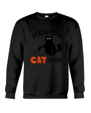 Funny Black Cat Personal Cat Servant T-Shirt Crewneck Sweatshirt tile