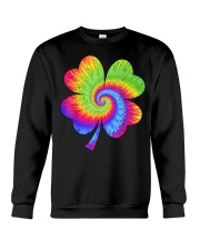 Irish Shamrock Tie Dye Happy St Patrick's Day Go Lucky Gift T-Shirt Crewneck Sweatshirt tile