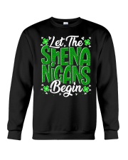 Let The Shenanigans Begin Shirt Funny Clover St Patricks Day T-Shirt Crewneck Sweatshirt tile