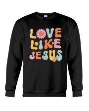 Groovy Love Like Jesus Religious God, Girls Women Christian T-Shirt Crewneck Sweatshirt tile