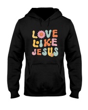 Groovy Love Like Jesus Religious God, Girls Women Christian T-Shirt Hooded Sweatshirt tile