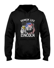 Drinking Like Lincoln 4th of July Men Abraham Merica Flag T-Shirt Hooded Sweatshirt tile