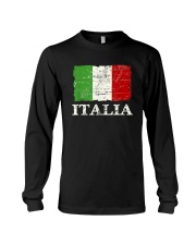 Italian Vintage Flag T-Shirt Italy Retro Banner Ensign Long Sleeve Tee tile