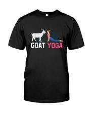 Funny Goat Woman Yoga Favorite Animal Goat Farmer Yogi Pose T-Shirt Premium Fit Mens Tee tile