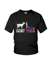 Funny Goat Woman Yoga Favorite Animal Goat Farmer Yogi Pose T-Shirt Youth T-Shirt tile