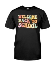 Welcome Back To School Retro First Day of School Teacher T-Shirt Premium Fit Mens Tee tile
