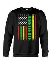 1865 Juneteenth Black History American Flag African Crewneck Sweatshirt tile