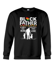 Black Father Son Daughter African American Dad Father's Day T-Shirt Crewneck Sweatshirt tile