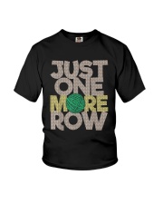 Just One More Row - Funny Crochet Crocheting Lover Crocheter T-Shirt Youth T-Shirt tile