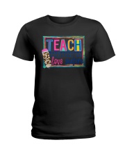 Cute Teach Love And Inspire Men Women Teacher Back To School T-Shirt Ladies T-Shirt tile
