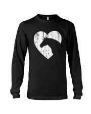 Horse Heart Silhouette For Cowgirl Equestrian Graphic Print T-Shirt Long Sleeve Tee tile