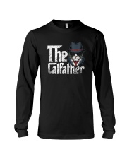Mens The Catfather Best Birthday Cat Dad Fathersday Funny Gift T-Shirt Long Sleeve Tee tile