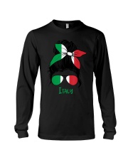 Italian Girl Italy girl Italia woman flag T-Shirt Long Sleeve Tee tile