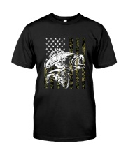 Fishing, Camouflage American Flag Fish, Bass Fish Fisherman T-Shirt Premium Fit Mens Tee tile