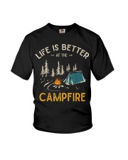 Life Is Better At The Campfire Funny Camper Camp Camping T-Shirt Youth T-Shirt tile