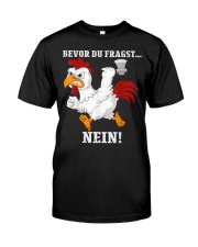 Before du fragst Nein funny cute cockerel funny Premium Fit Mens Tee tile