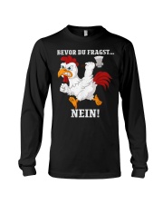 Before du fragst Nein funny cute cockerel funny Long Sleeve Tee tile