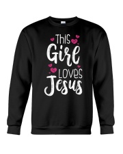 This Girl Loves Jesus Gift For Christian Teen Kid Cool Women T-Shirt Crewneck Sweatshirt tile