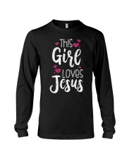 This Girl Loves Jesus Gift For Christian Teen Kid Cool Women T-Shirt Long Sleeve Tee tile