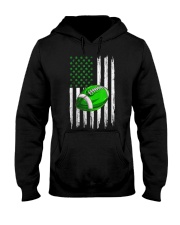 Retro USA Flag Football Shamrock Sports St. Patrick's Day T-Shirt Hooded Sweatshirt tile