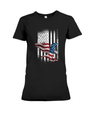 American Flag Eagle 4th Of July Independence Day Patriotic T-Shirt Premium Fit Ladies Tee tile