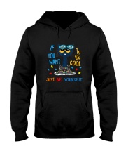 If You Want To Be Cool Just Be Yourself Cat Autism Warrior T-Shirt Hooded Sweatshirt tile