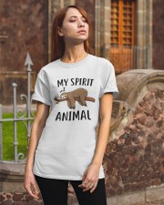 Sloth-Shirt My Spirit Animal Funny Sloth-Gift T-Shirt Classic T-Shirt apparel-classic-tshirt-lifestyle-06