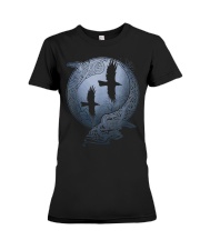 Odins Rabe Symbol Viking Lothbrok Viking Runes Viking T-Shirt Premium Fit Ladies Tee tile