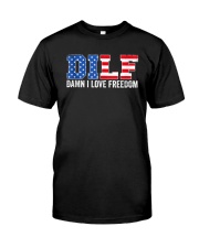 DILF Damn I Love Freedom Funny Patriotic 4th Of July Tank Top Premium Fit Mens Tee tile