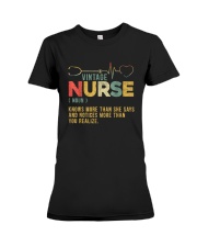 Vintage Nurse Definition Hospital Medical Registered Nursing T-Shirt Premium Fit Ladies Tee tile