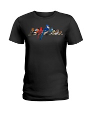 Garden Birds Blue Jay Bullfinch Ornithologist Biologist T-Shirt Ladies T-Shirt tile