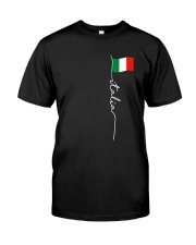 Italy Signature Flag Pole - Elegant Patriotic Italian Flag T-Shirt Premium Fit Mens Tee tile