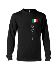 Italy Signature Flag Pole - Elegant Patriotic Italian Flag T-Shirt Long Sleeve Tee tile