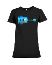 Guitar Lake Shadow Love Guitar Musician T-Shirt Premium Fit Ladies Tee tile