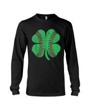 St Patricks Day Shamrock Baseball Saint Paddy's Kids Boys T-Shirt Long Sleeve Tee tile