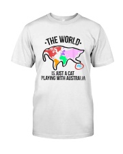 The World Is A Cat Playing With Australia Short Sleeve T-shirt Classic T-Shirt front
