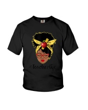 Teacher Life Black African American 100th Day Of School T-Shirt Youth T-Shirt tile